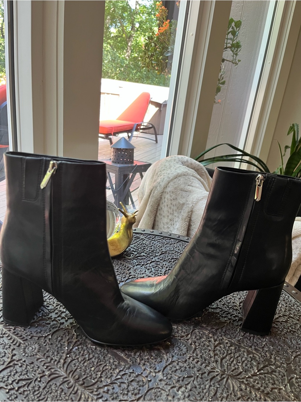 NEW SAM EDELMAN SIGNATURE COLLECTION DONNA BLACK LEATHER BOOTIES 8 - Picture 11 of 13